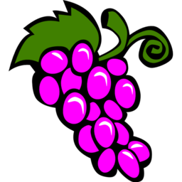 Download free violet food grapes cluster fruit icon